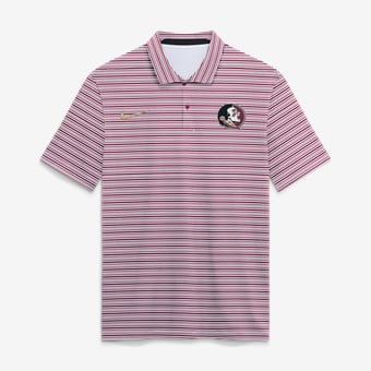 Men's Nike  Garnet Florida State Seminoles Primetime Vapor Striped Dri-FIT Polo