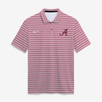 Men's Nike  Crimson Alabama Crimson Tide Primetime Vapor Striped Dri-FIT Polo