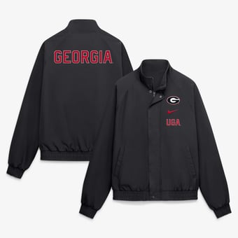 Men's Nike  Black Georgia Bulldogs Primetime Club Full-Zip Twill Jacket