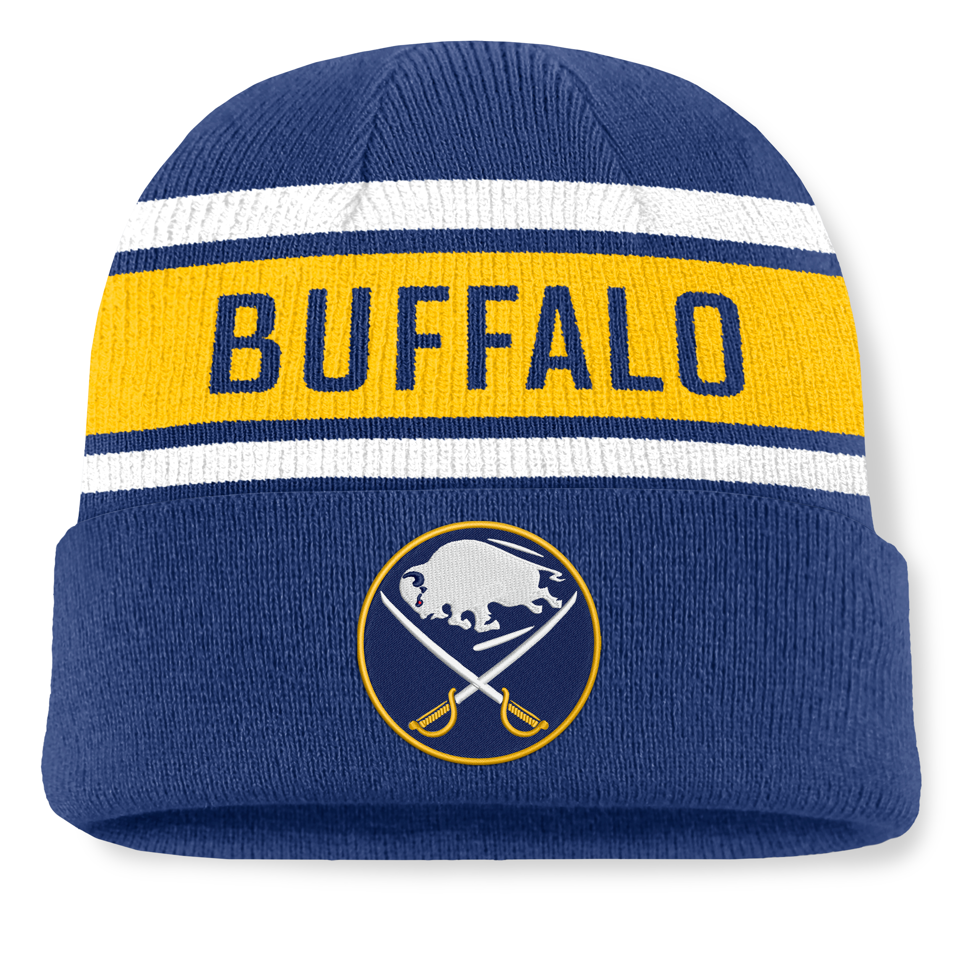Men's Fanatics Blue/Gold Buffalo Sabres Heritage Cuffed Knit Hat