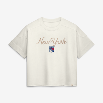 Women's Fanatics  New York Rangers Cream Chainstitch Fashion Top