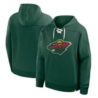 Men's Fanatics  Green Minnesota Wild Fleece French Terry Pullover Hoodie