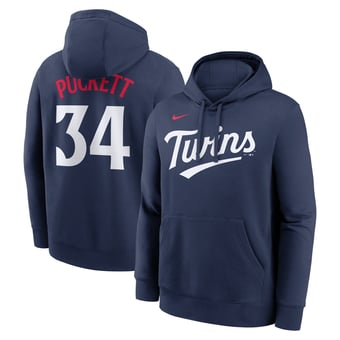 Men's Nike Kirby Puckett Navy Minnesota Twins Player Name & Number Club Pullover Hoodie