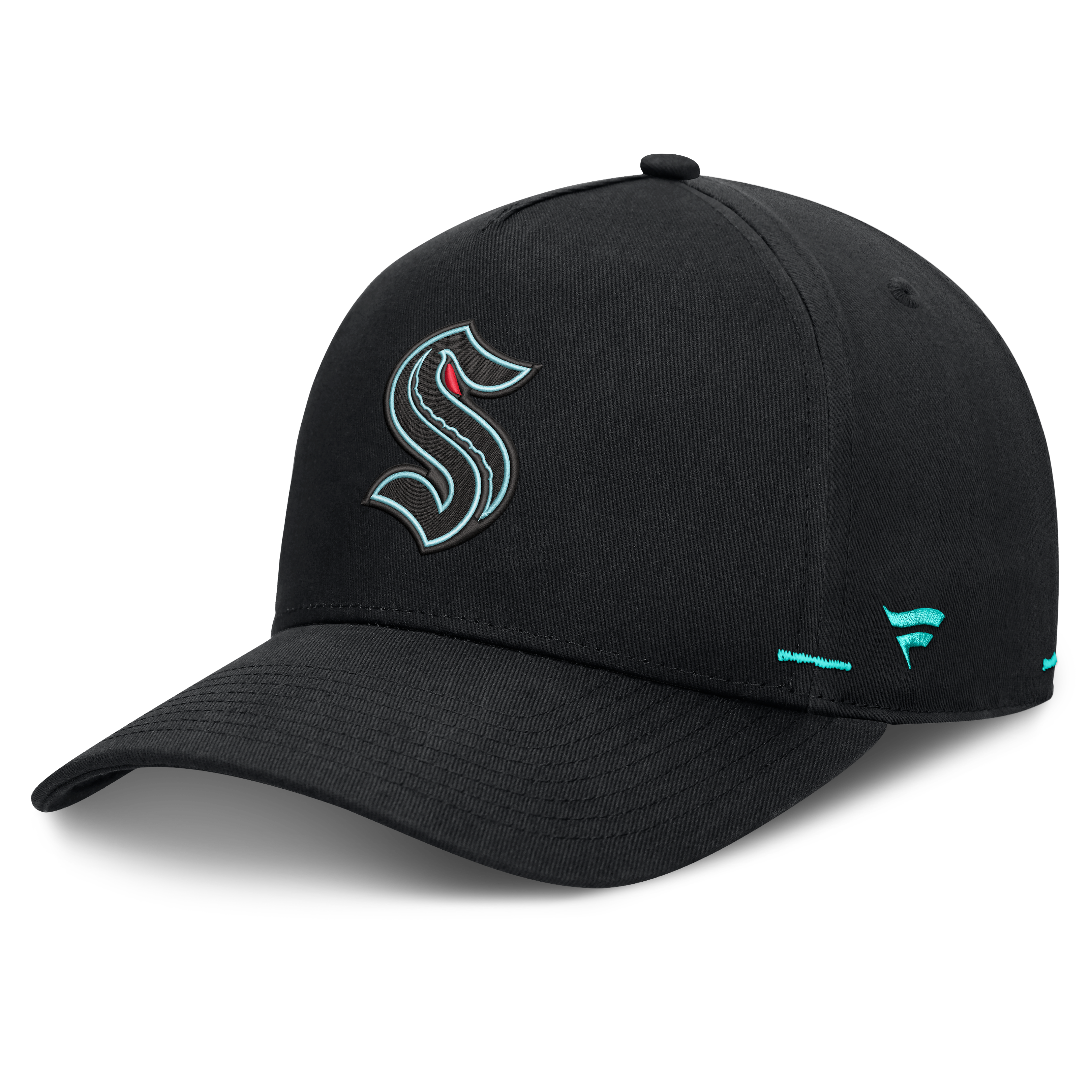 Men's Fanatics Black Seattle Kraken Alternate Authentic Pro Rink A-Frame Adjustable Hat