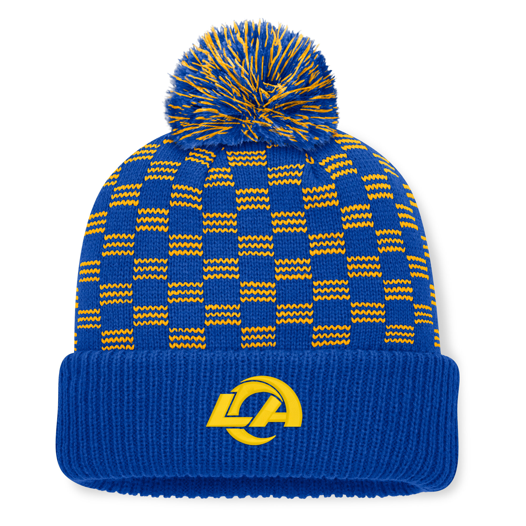 Women's Fanatics  Royal Los Angeles Rams Relic Cuffed Knit Hat with Pom