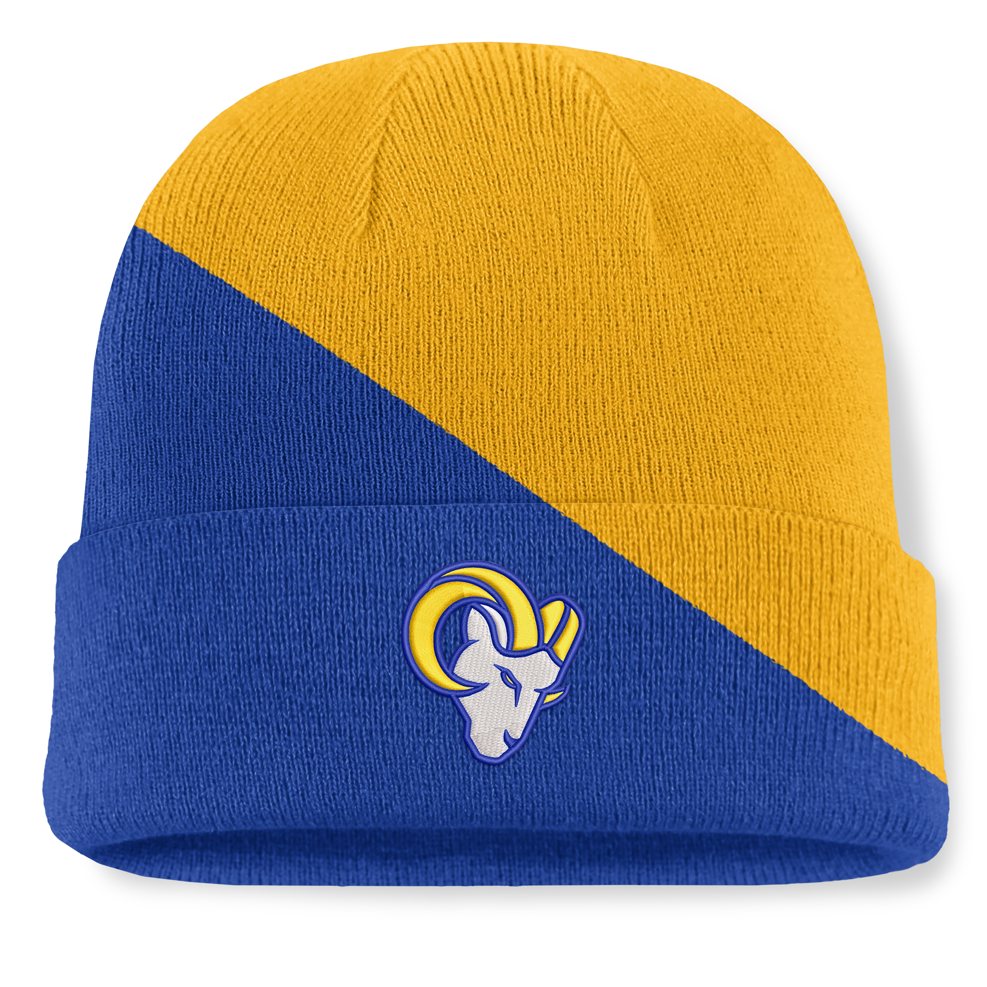 Men's Fanatics Gold/Royal Los Angeles Rams Tilt Cuffed Knit Hat