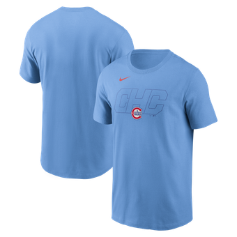 Men's Nike  Light Blue Chicago Cubs Alternate Logo T-Shirt