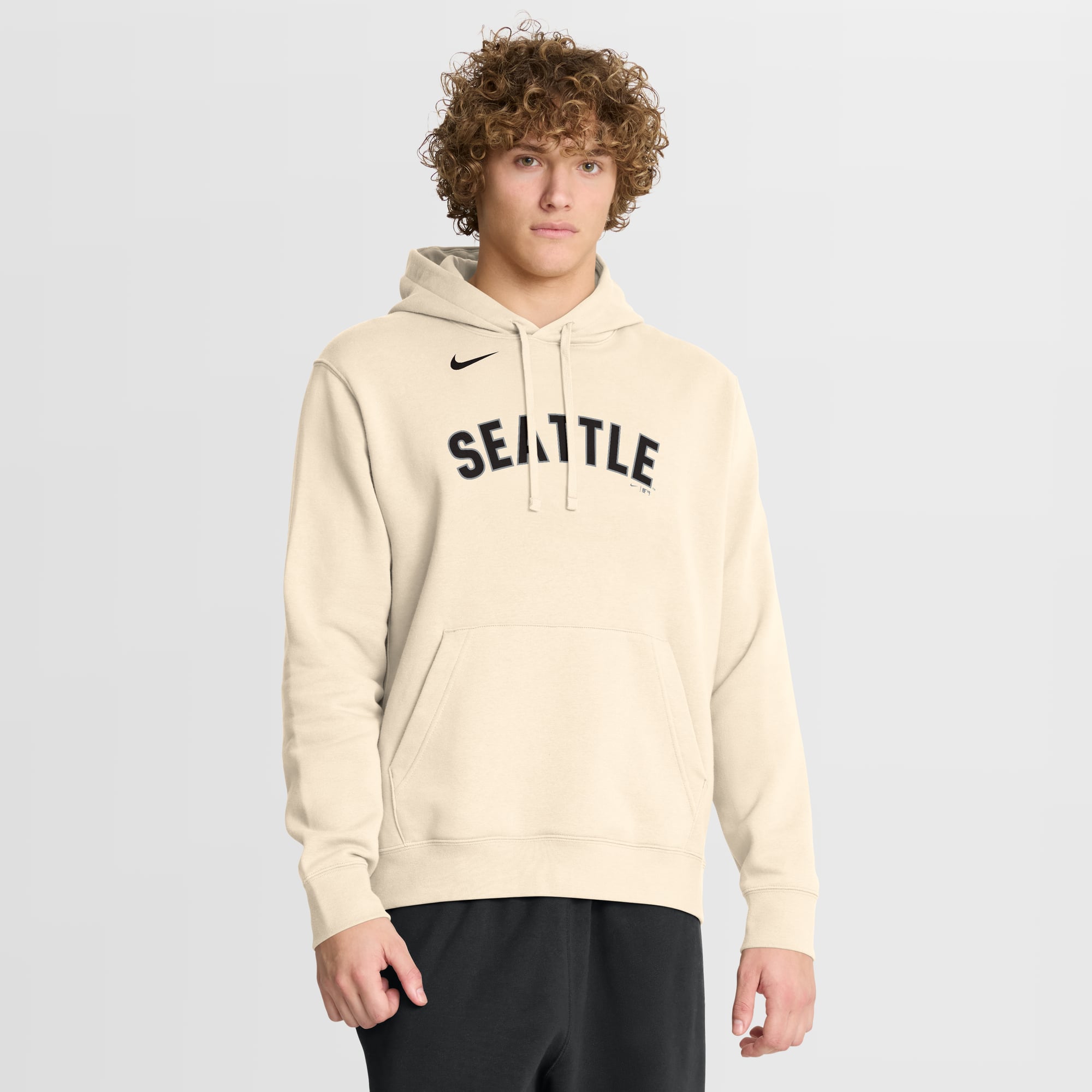 Men's Nike  Cream Seattle Mariners Alternate Club Fleece Hoodie