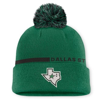 Men's Fanatics Green Dallas Stars Authentic Pro Alternate Cuffed Knit Hat with Pom