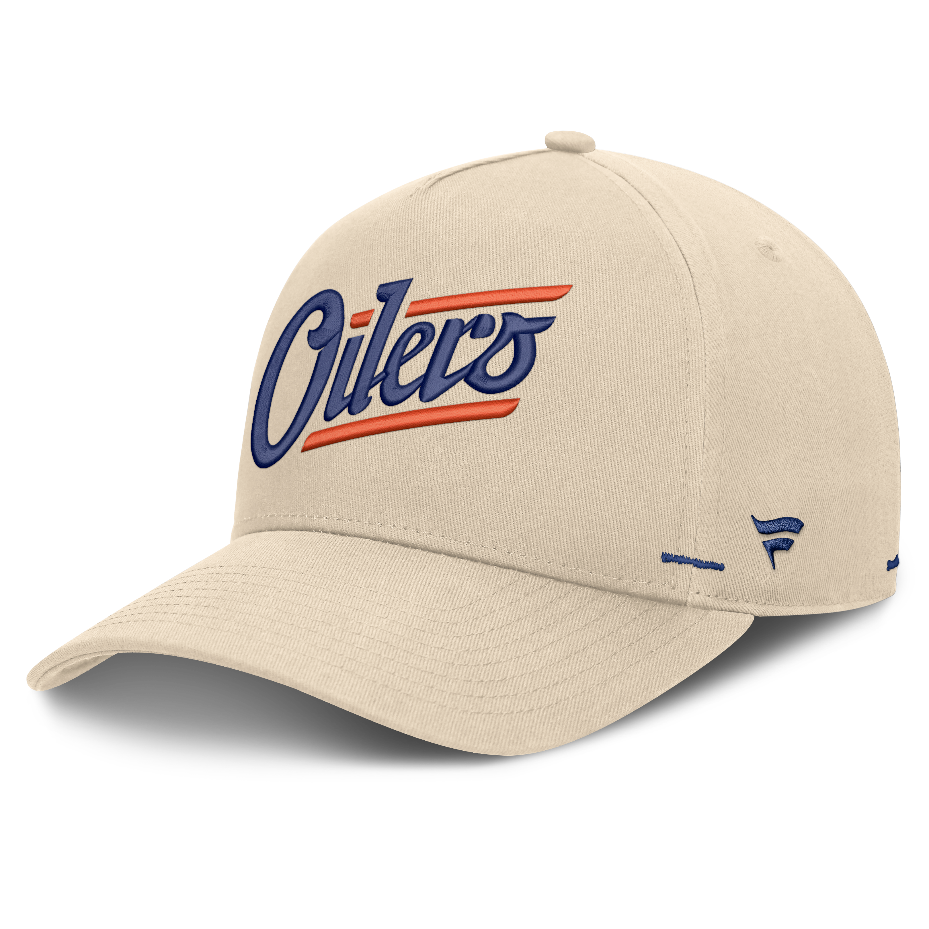 Men's Fanatics Cream Edmonton Oilers Alternate Authentic Pro Rink A-Frame Adjustable Hat