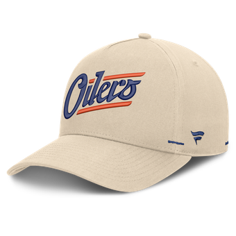 Men's Fanatics Cream Edmonton Oilers Alternate Authentic Pro Rink A-Frame Adjustable Hat