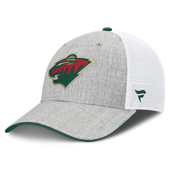 Men's Fanatics Heather Gray/White Minnesota Wild Structured Trucker Adjustable Hat