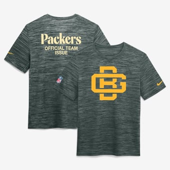 Men's Nike  Green Green Bay Packers 2026 Rivalries Collection Sideline Velocity T-Shirt