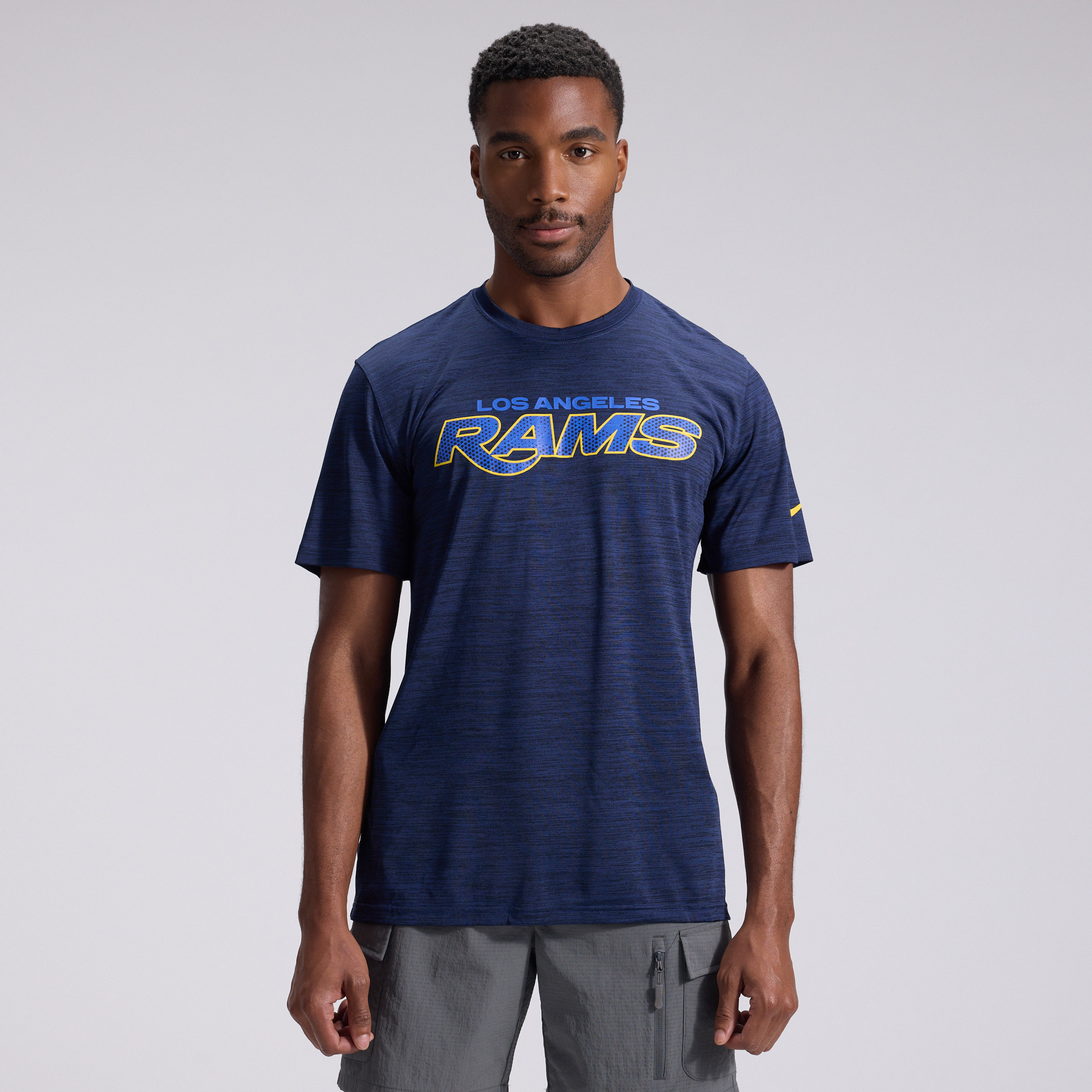 Men's Nike Navy Los Angeles Rams Rivalries Collection Sideline Velocity T-Shirt