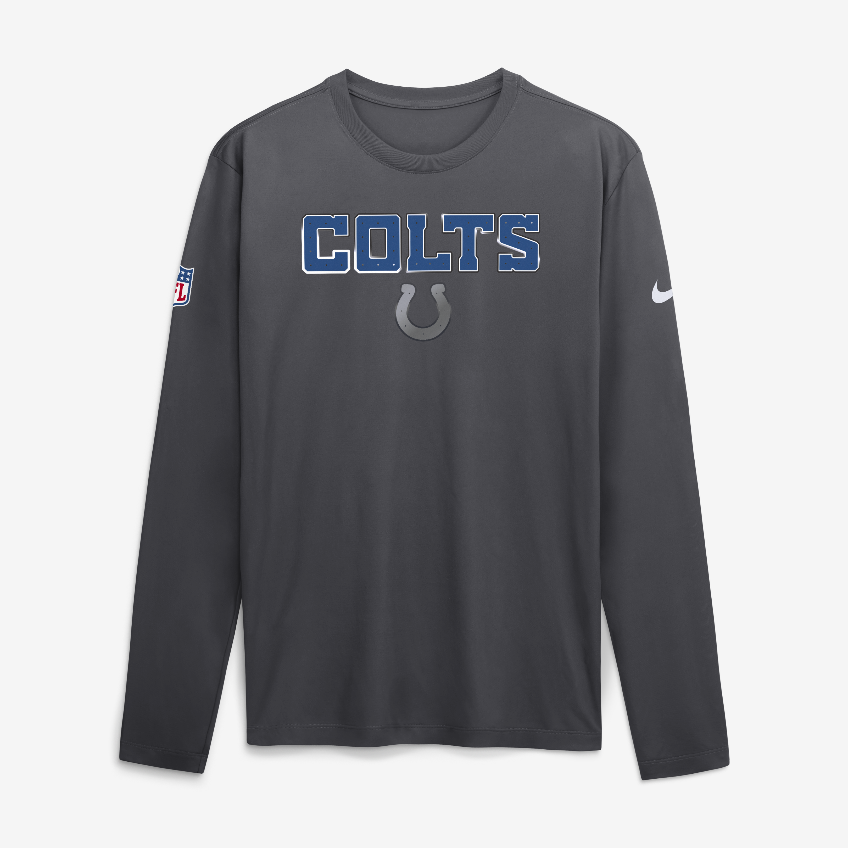 Men's Nike Anthracite Indianapolis Colts 2026 Rivalries Collection Sideline Legend Long Sleeve T-Shirt
