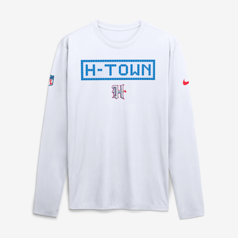 Men's Nike  White Houston Texans 2026 Rivalries Collection Sideline Legend Long Sleeve T-Shirt
