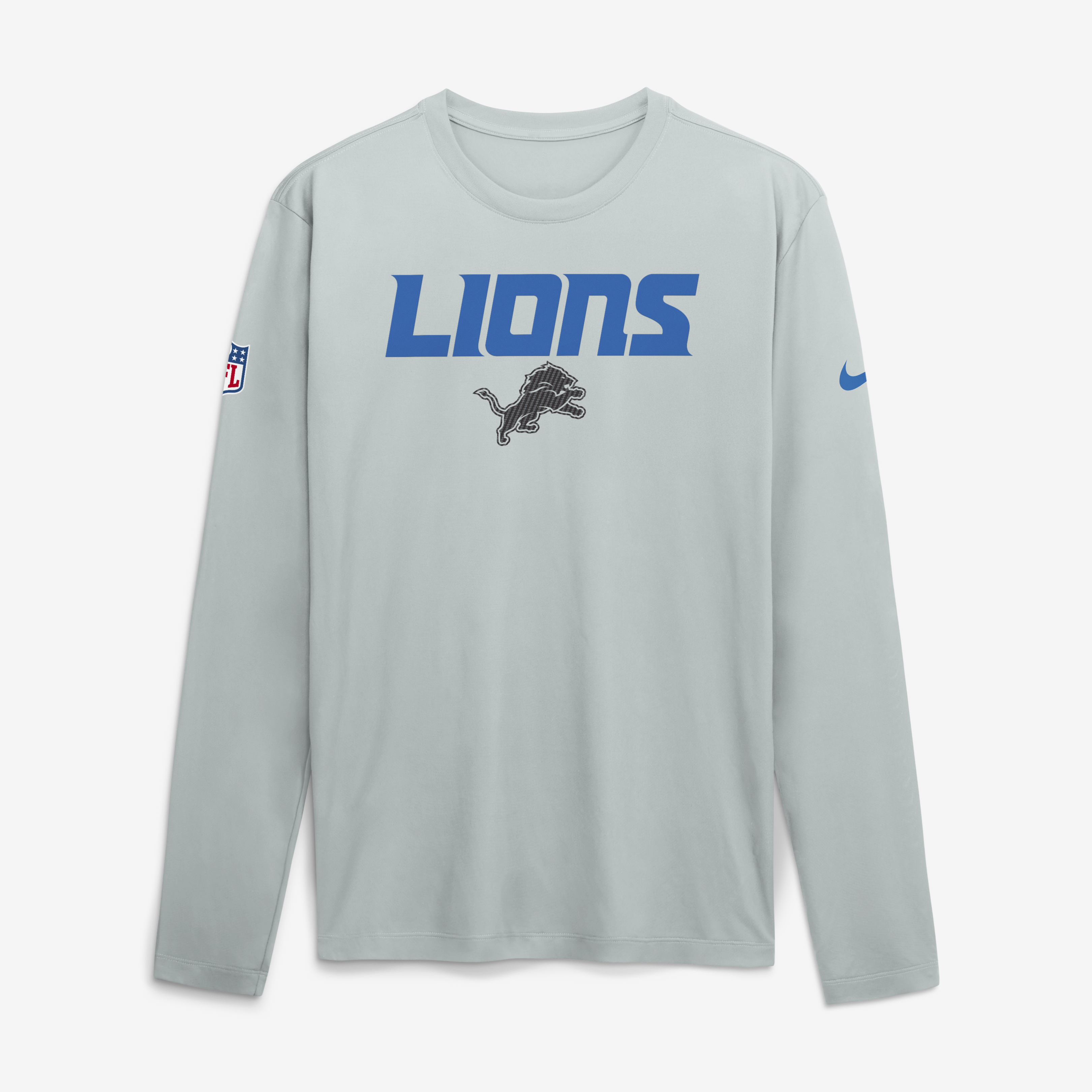 Men's Nike  Silver Detroit Lions 2026 Rivalries Collection Sideline Legend Long Sleeve T-Shirt