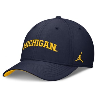 Men's Jordan Brand  Navy Michigan Wolverines Primetime Team Rise Dri-FIT Flex Hat