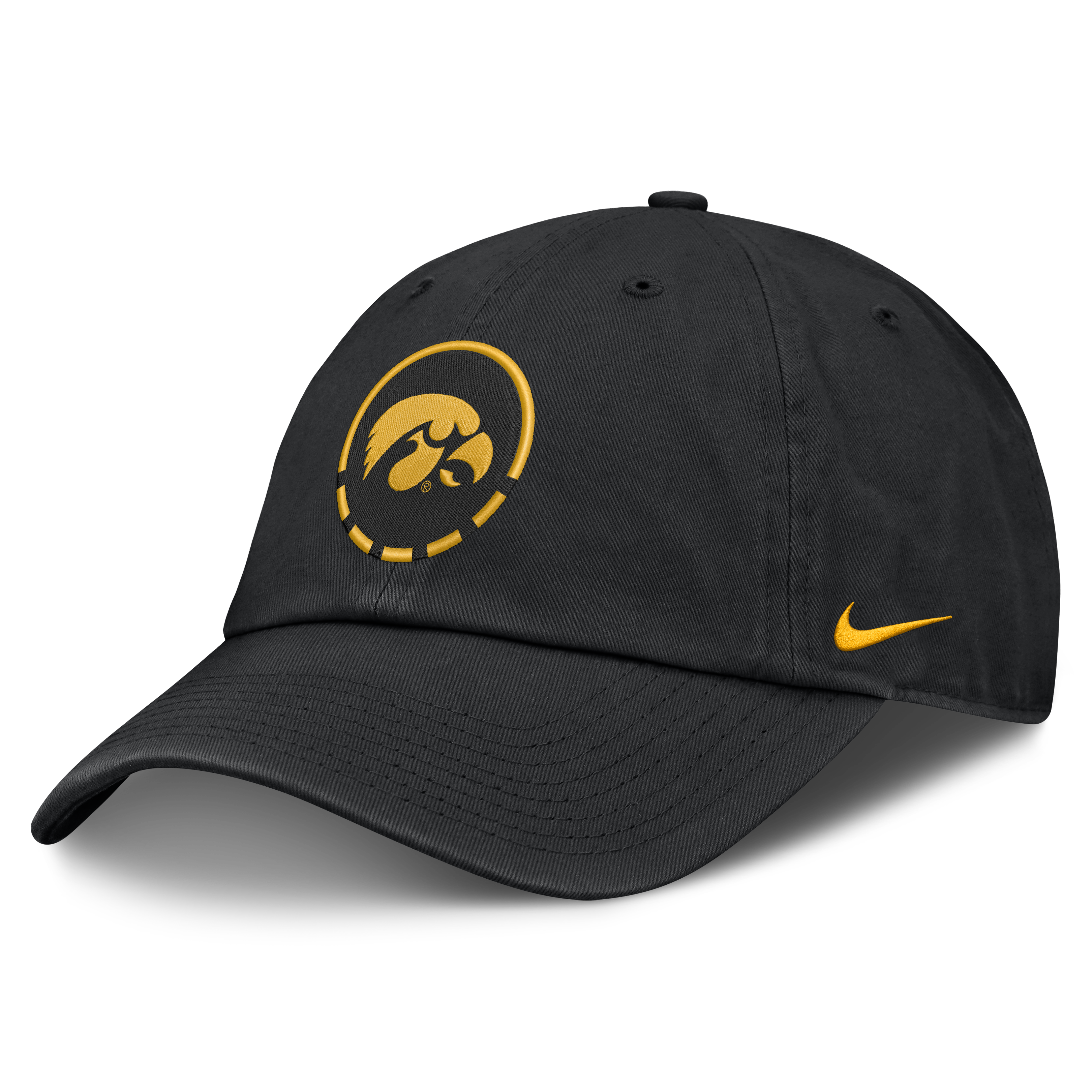 Men's Nike Black Iowa Hawkeyes Primetime Basketball Club Adjustable Hat