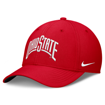 Men's Nike  Scarlet Ohio State Buckeyes Primetime Team Rise Dri-FIT Flex Hat