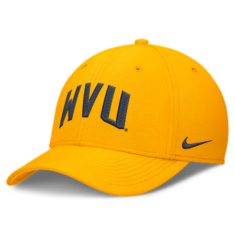 Men's Nike Gold West Virginia Mountaineers Letter Rise SwooshFlex Dri-FIT Hat
