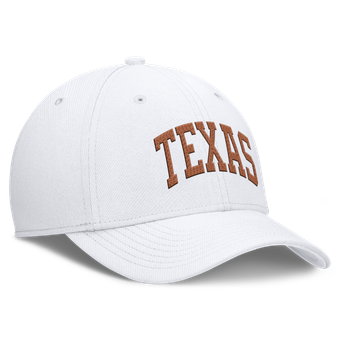 Men's Nike White Texas Longhorns Letter Rise SwooshFlex Dri-FIT Hat