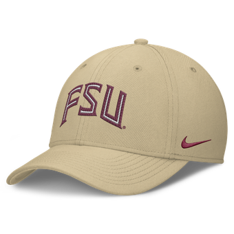 Men's Nike Gold Florida State Seminoles Letter Rise SwooshFlex Dri-FIT Hat