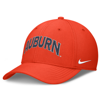 Men's Nike Orange Auburn Tigers Letter Rise SwooshFlex Dri-FIT Hat