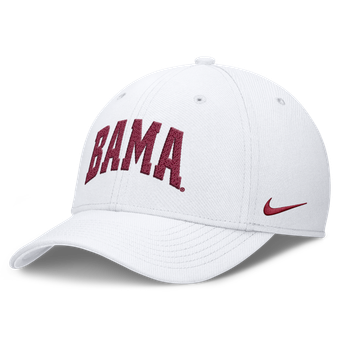 Men's Nike White Alabama Crimson Tide Letter Rise SwooshFlex Dri-FIT Hat