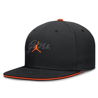 Men's Jordan Brand Black Florida Gators Dri-FIT Primetime Script Fitted Hat