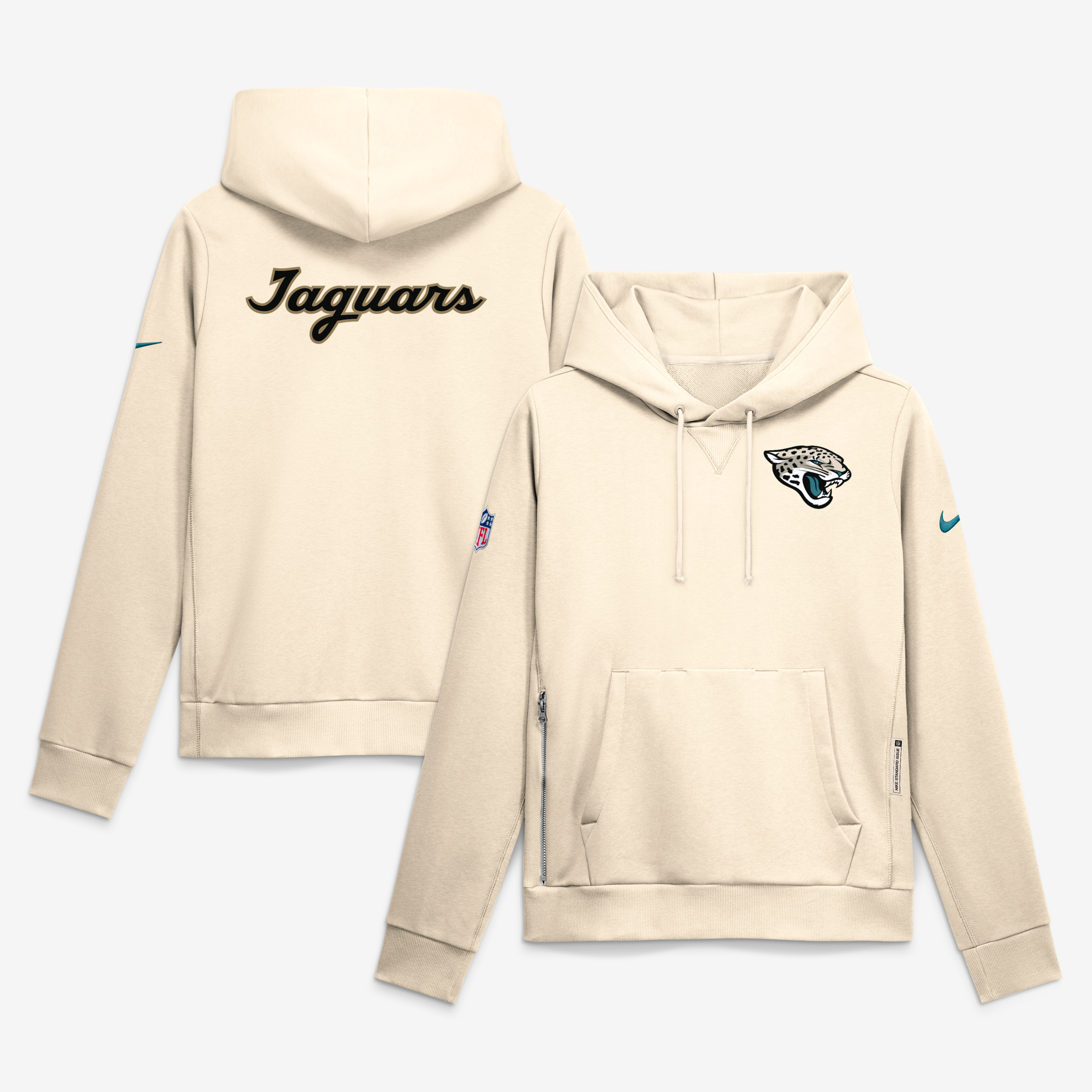 Jacksonville Jaguars Rivalries Collection Sideline Nike Women's Dri-FIT NFL Pullover Hoodie in Brown | 03C315A9N-VAW