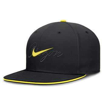 Men's Nike Black Oregon Ducks Dri-FIT Primetime Script Fitted Hat