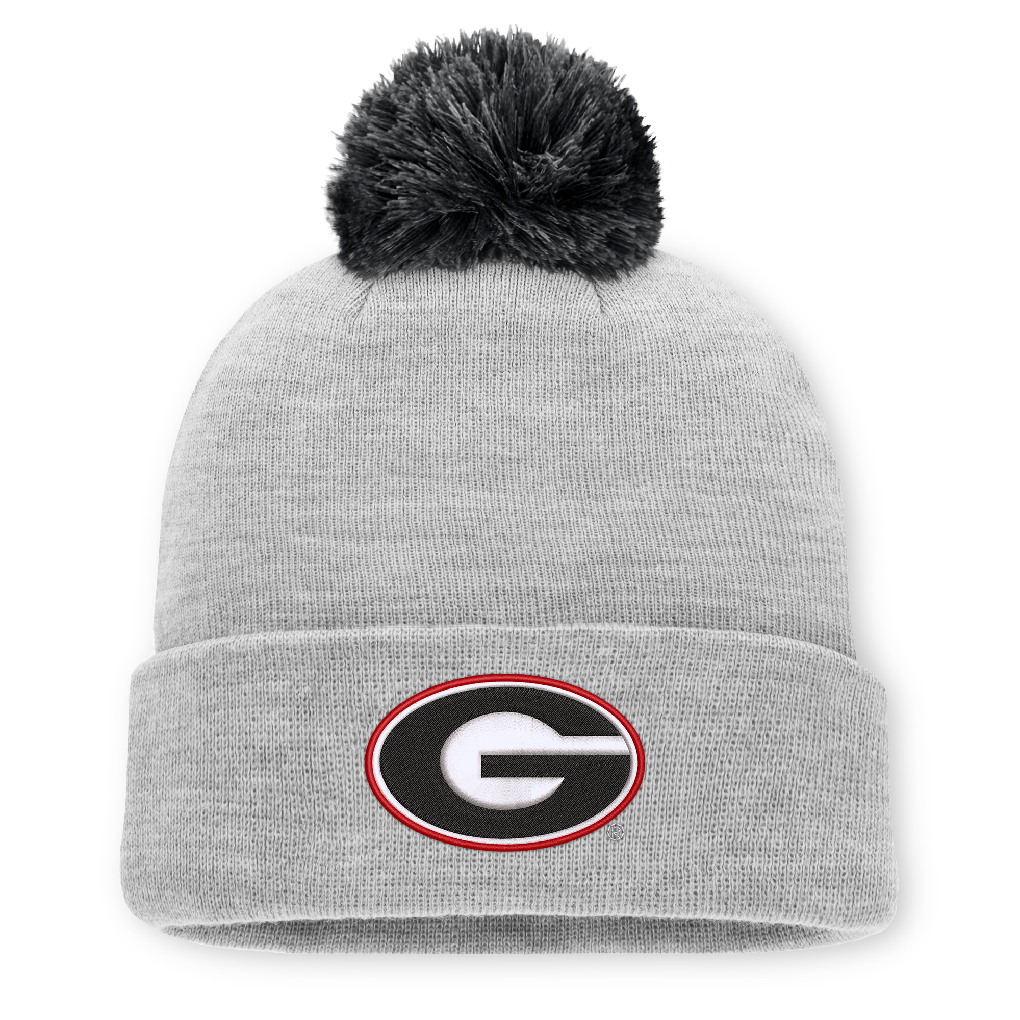 Unisex Nike Heather Gray Georgia Bulldogs Primetime Script Cuffed Knit Hat with Pom