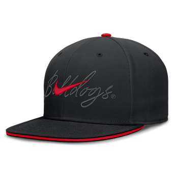 Men's Nike Black Georgia Bulldogs Dri-FIT Primetime Script Fitted Hat