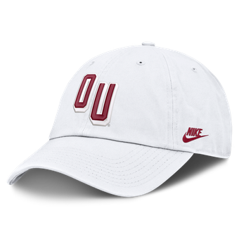 Men's Nike  White Oklahoma Sooners Legacy Letter & Mascot Club Adjustable Hat