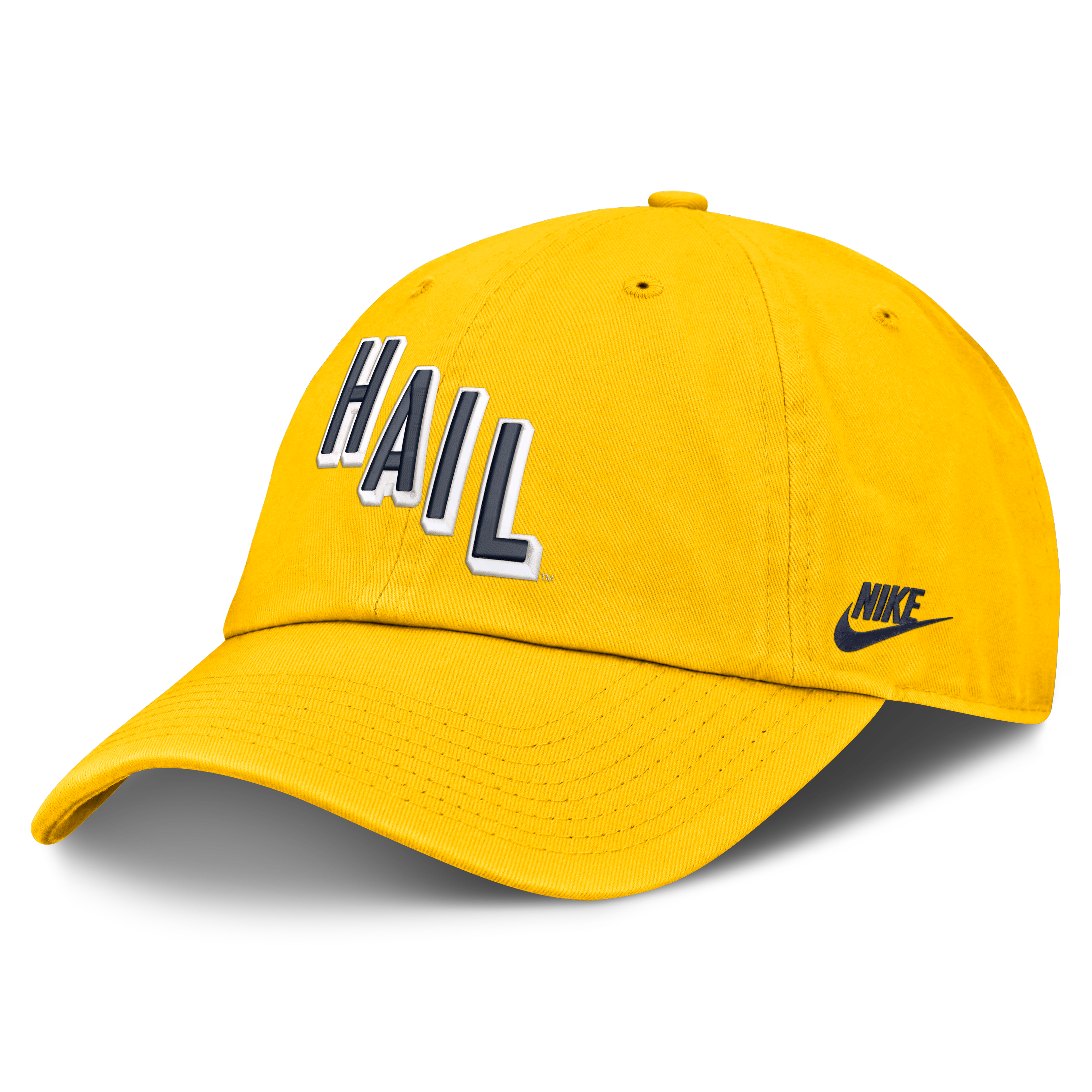 Men's Nike Maize Michigan Wolverines Legacy Letter & Mascot Club Adjustable Hat