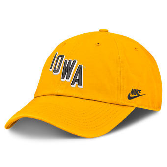 Men's Nike  Gold Iowa Hawkeyes Legacy Letter & Mascot Club Adjustable Hat