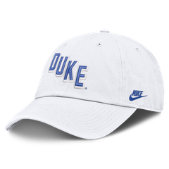 Men's Nike  White Duke Blue Devils Legacy Letter & Mascot Club Adjustable Hat