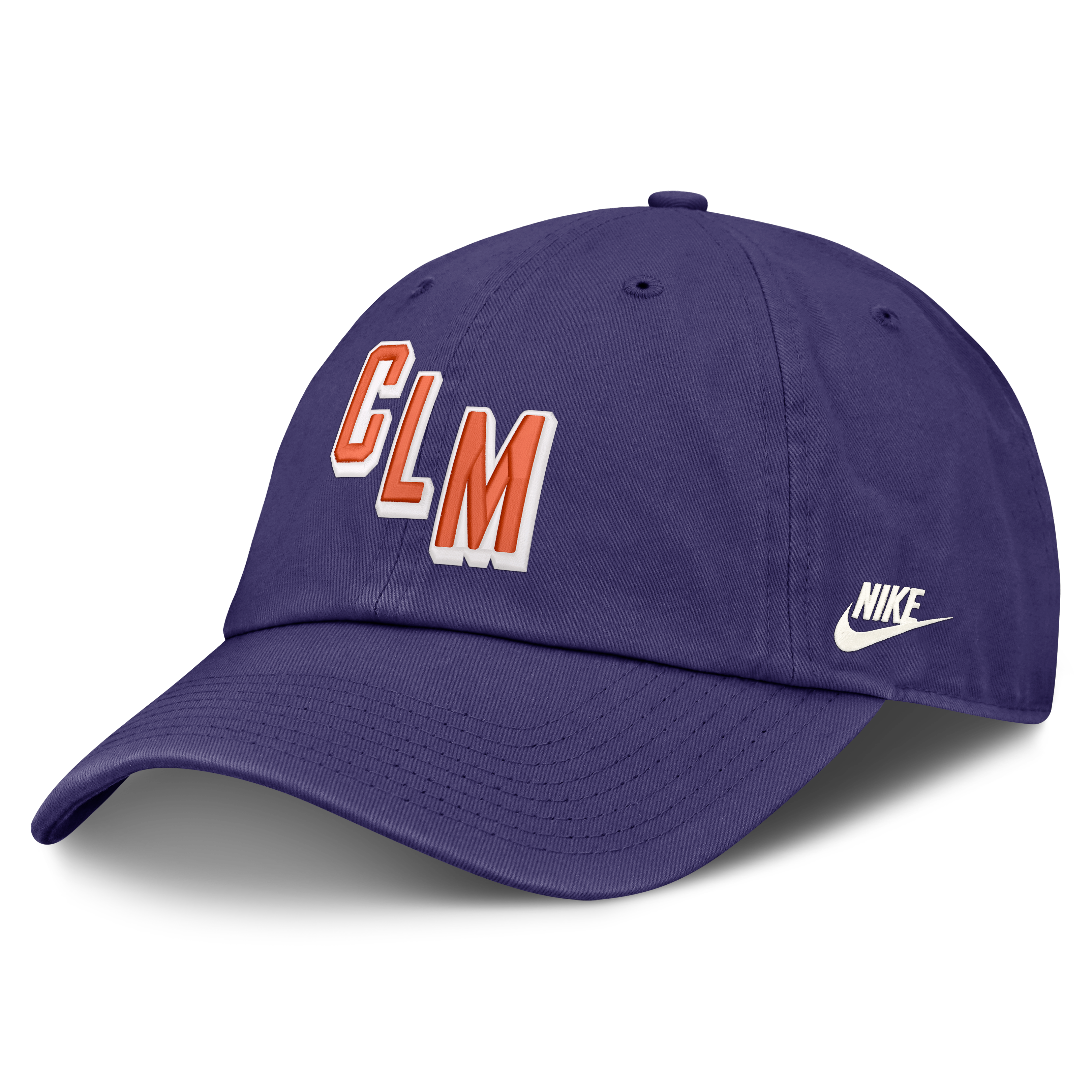 Men's Nike  Purple Clemson Tigers Legacy Letter & Mascot Club Adjustable Hat