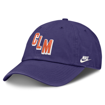 Men's Nike  Purple Clemson Tigers Legacy Letter & Mascot Club Adjustable Hat