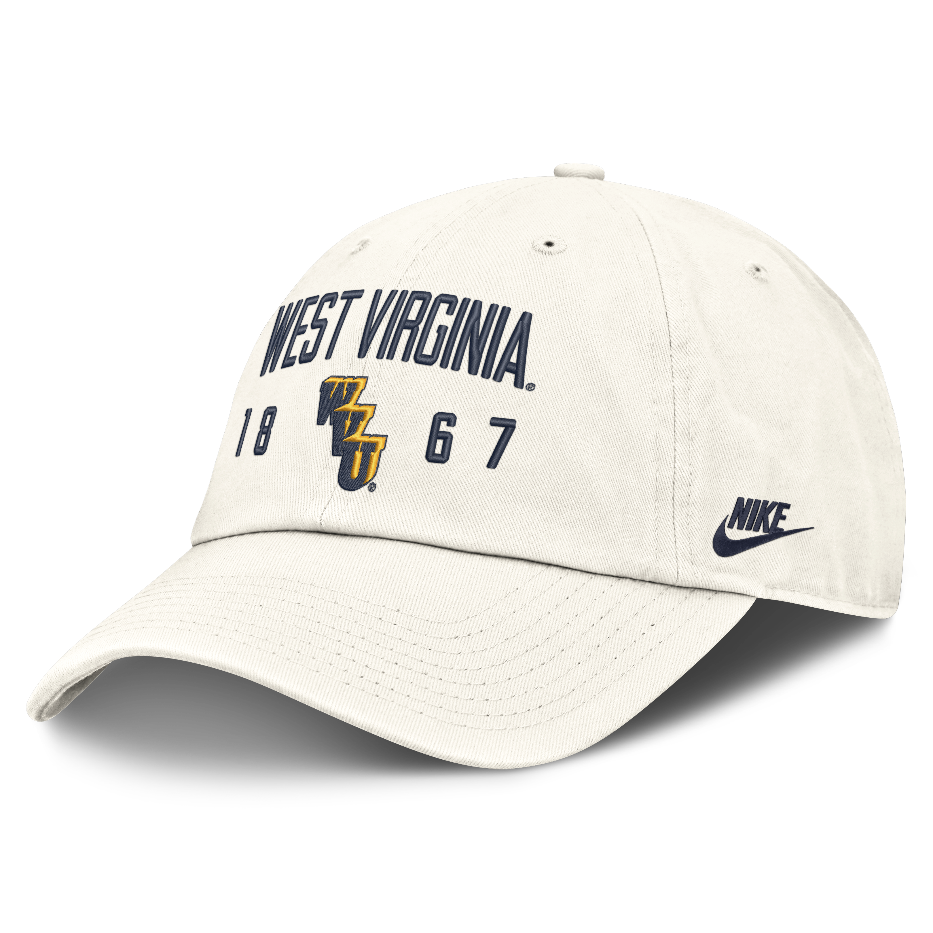 Men's Nike  White West Virginia Mountaineers Legacy Letter & Location Club Adjustable Hat