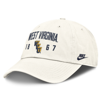 Men's Nike  White West Virginia Mountaineers Legacy Letter & Location Club Adjustable Hat
