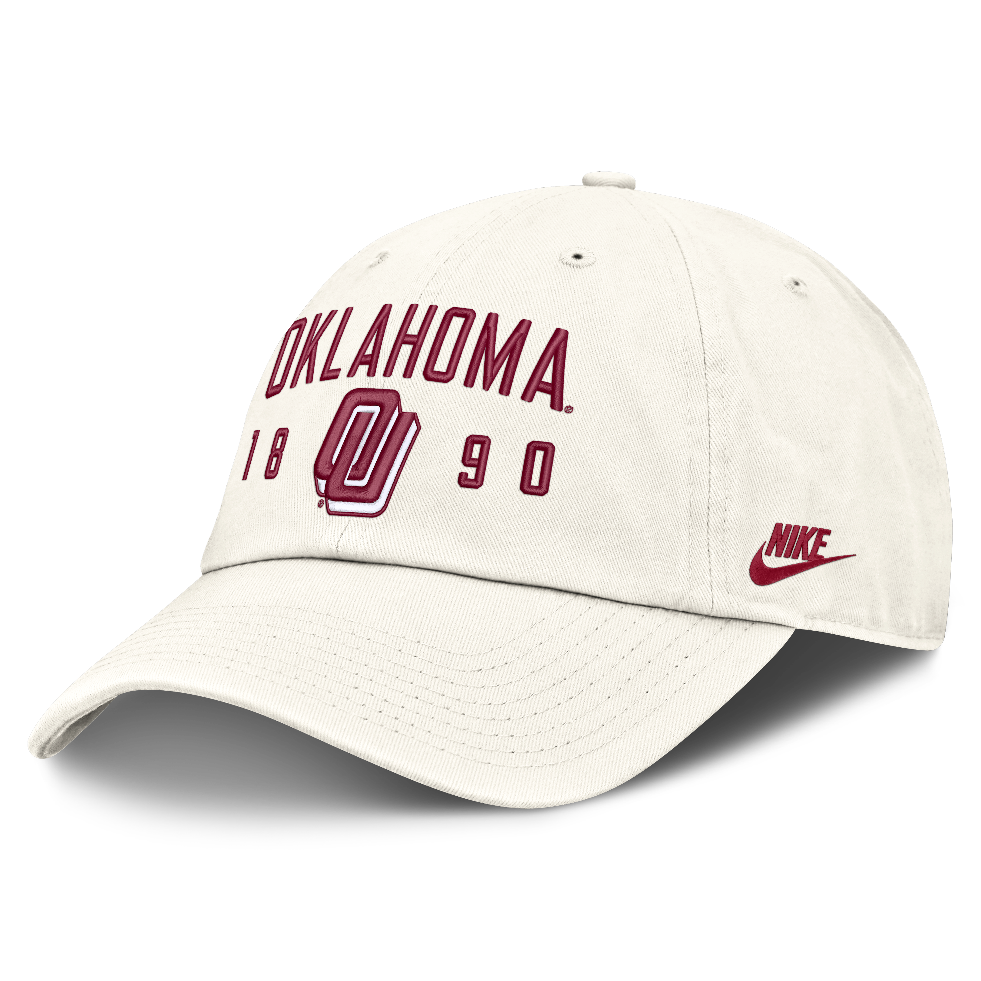 Men's Nike  White Oklahoma Sooners Legacy Letter & Location Club Adjustable Hat