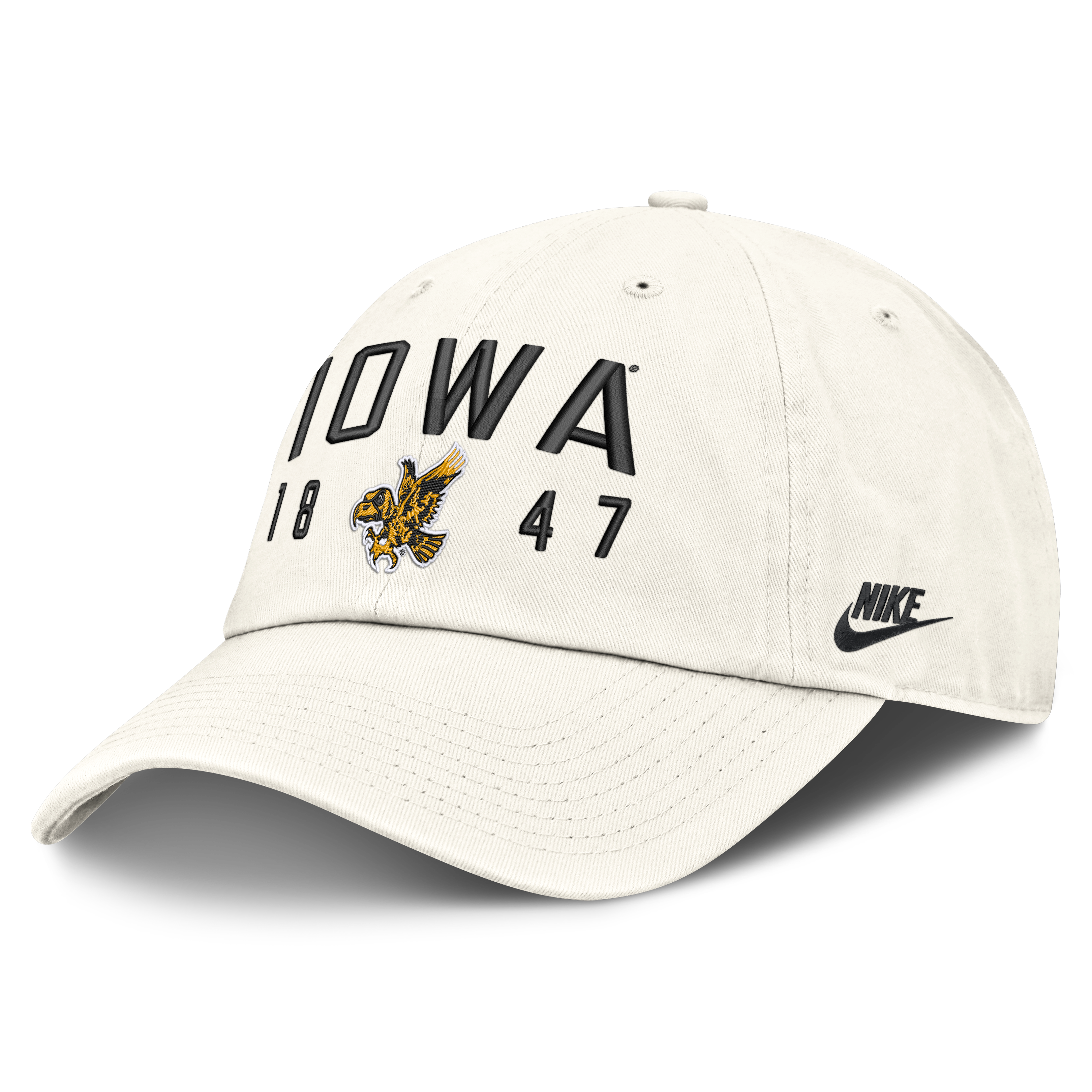 Men's Nike  White Iowa Hawkeyes Legacy Letter & Location Club Adjustable Hat