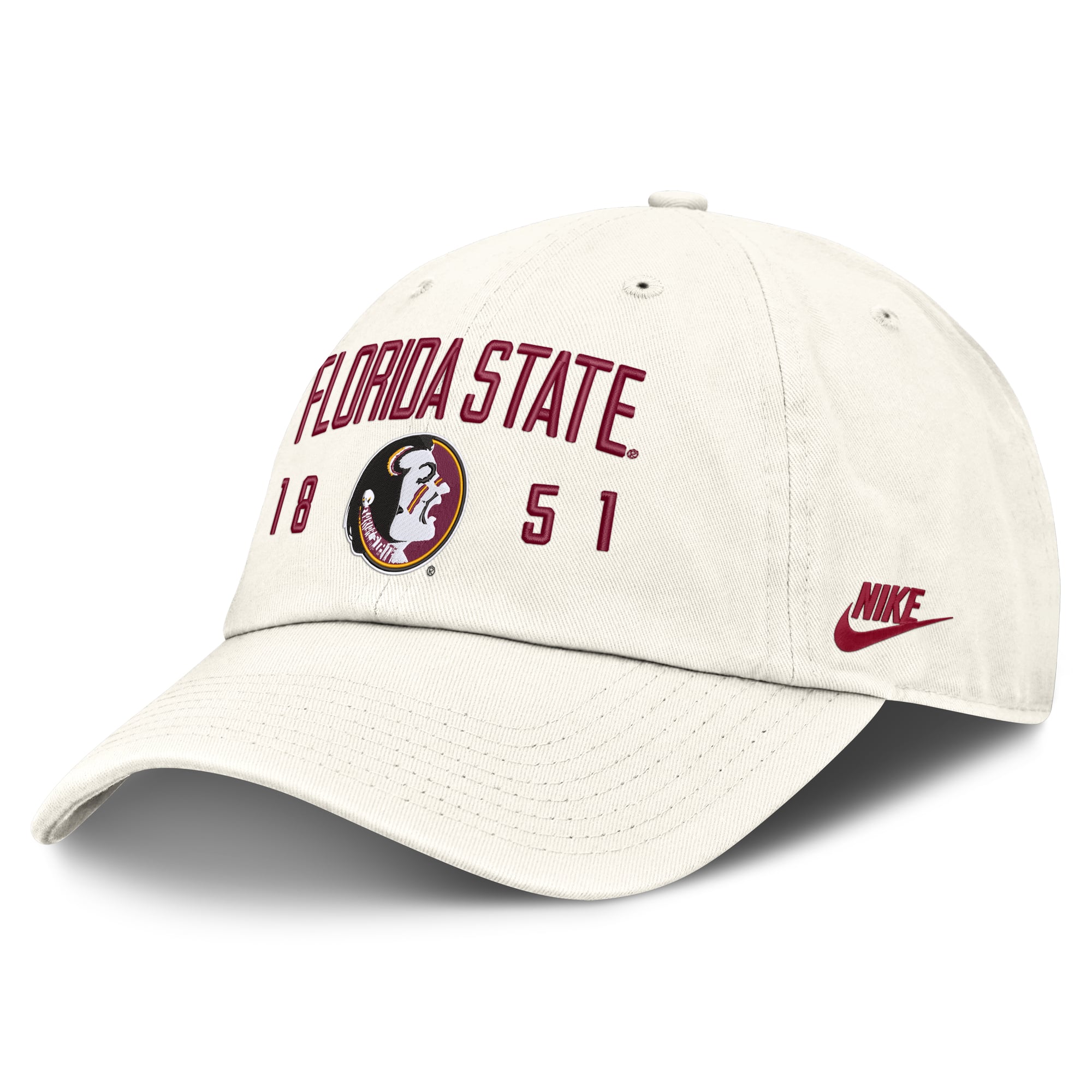 Men's Nike  White Florida State Seminoles Legacy Letter & Location Club Adjustable Hat