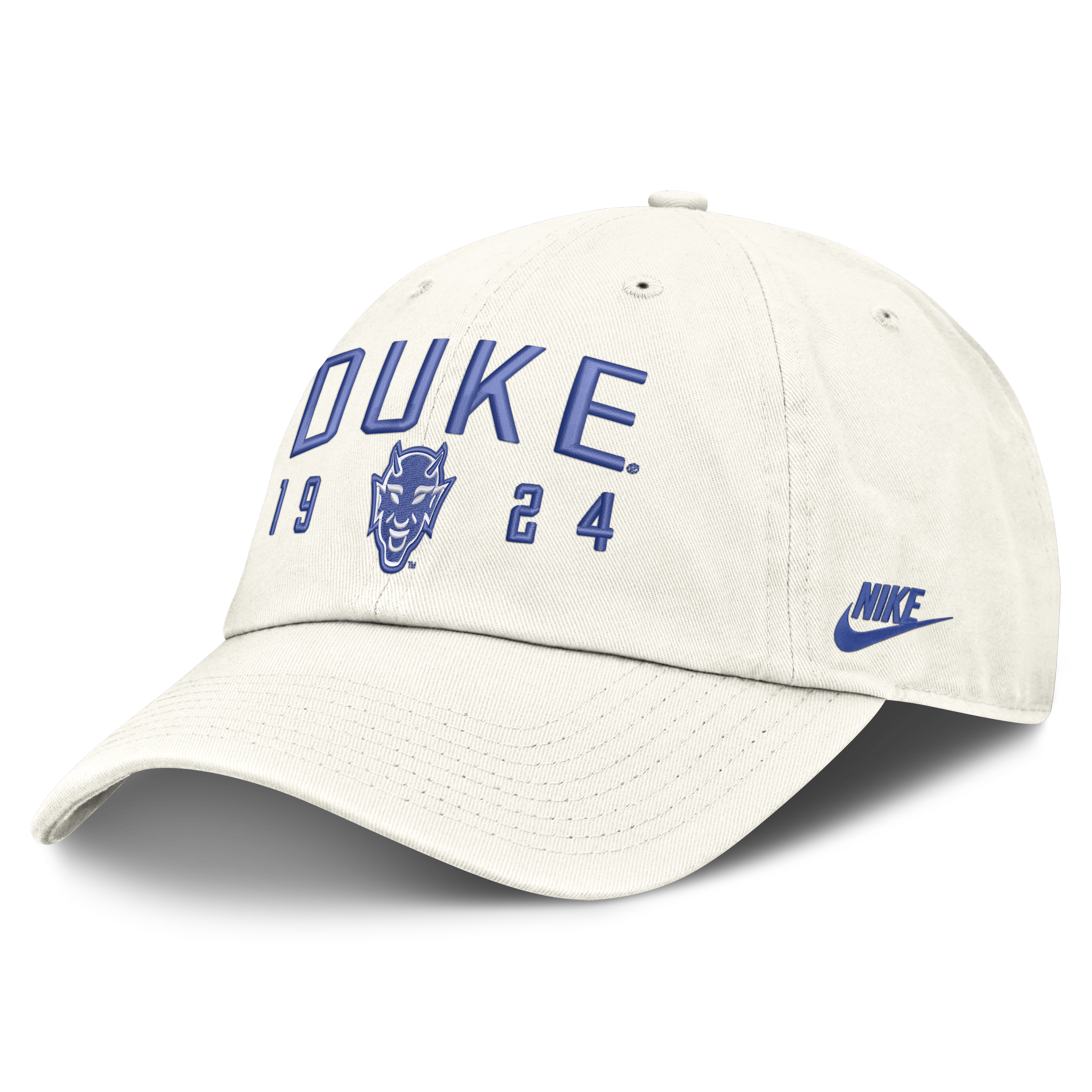 Men's Nike  White Duke Blue Devils Legacy Letter & Location Club Adjustable Hat