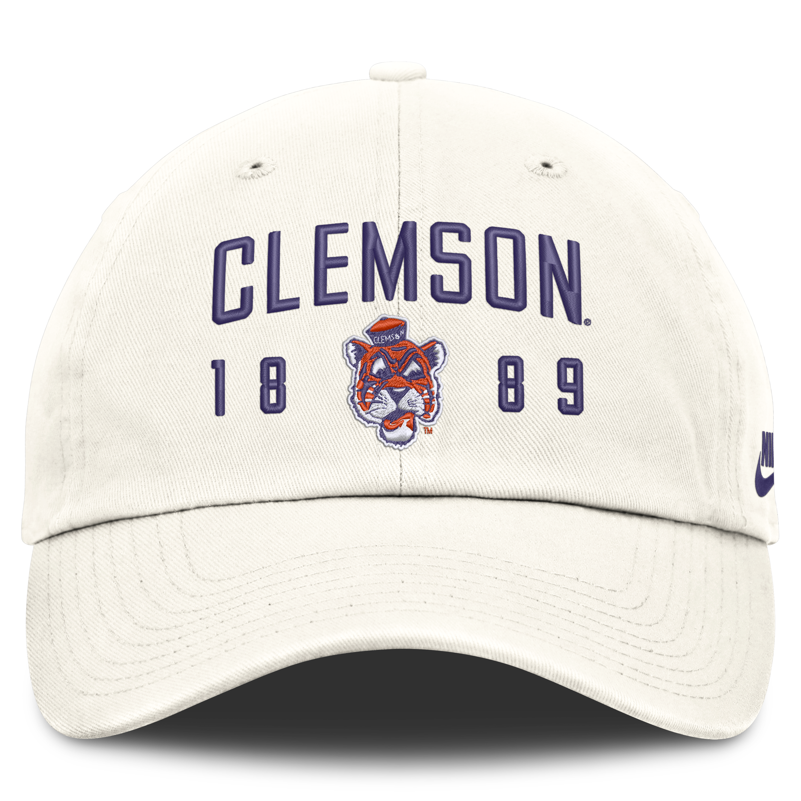 Men's Nike  White Clemson Tigers Legacy Letter & Location Club Adjustable Hat