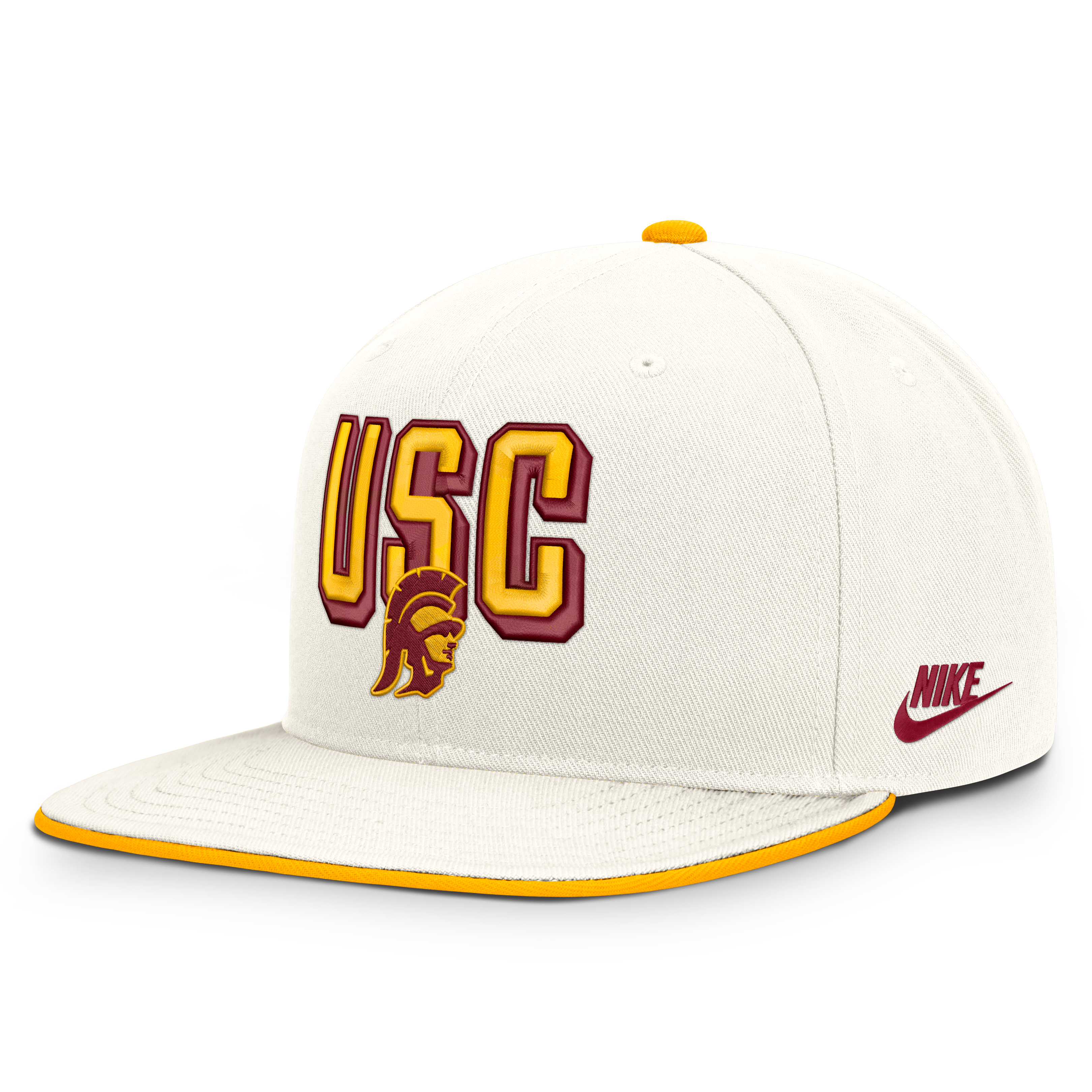 Men's Nike  White USC Trojans Legacy Letter & Mascot Pro Snapback Hat