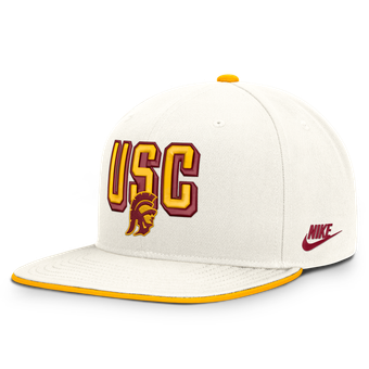 Men's Nike  White USC Trojans Legacy Letter & Mascot Pro Snapback Hat