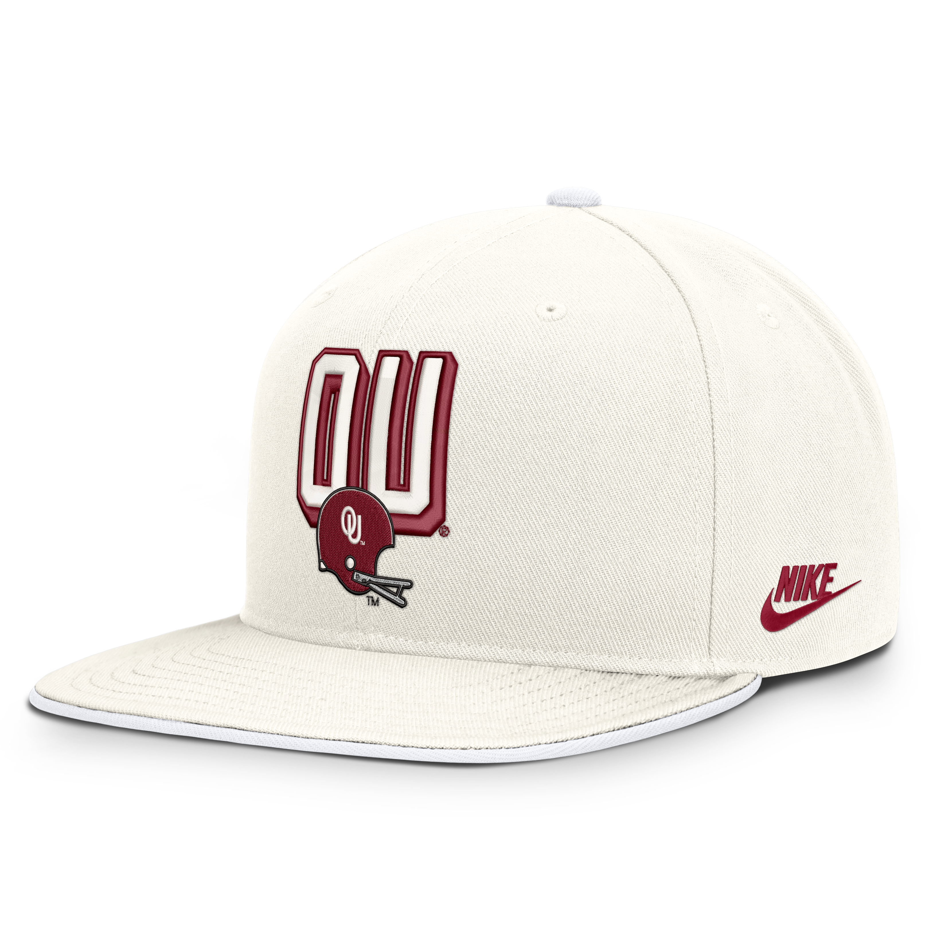 Men's Nike White Oklahoma Sooners Legacy Letter & Mascot Pro Snapback Hat